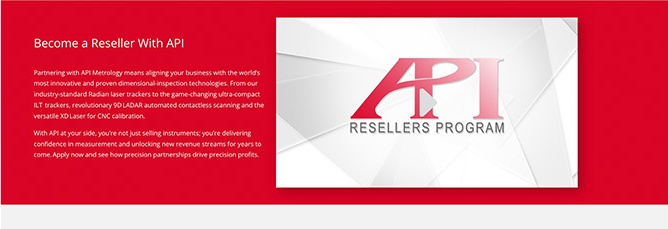 API reseller program application page