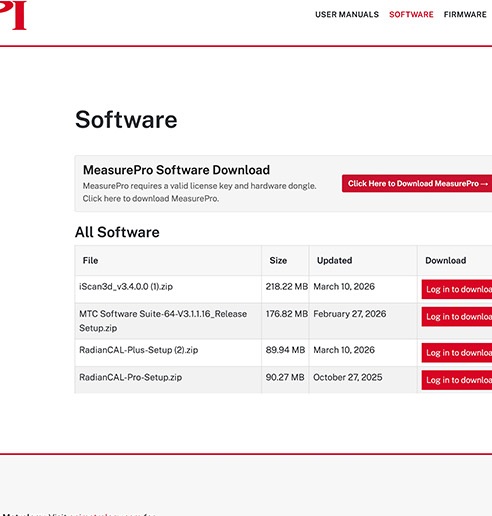 Software download library inside the customer support portal